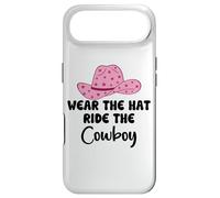 Wear The Hat Ride The Cowboy Save a Horse Women Pink Cowgirl Coque pour iPhone Air