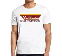 Wear West Hollywood Music 80s Rock Retro Cool Top Vintage T Shirt White White XL