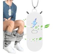 Wearable Air Purifier, Portable Air Ionizer Necklace, Personal Negative Ion Generator for Odor Removal and Fresh Airs in Car, Kitchen, Outdoor, Travel, Sports, Party Use, Color White