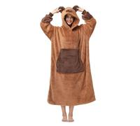 Wearable Blanket Oversize Unisexe - Sweat Plaid à Capuche Animal, Couverture Portable Douce Chaleureuse Homme Femme