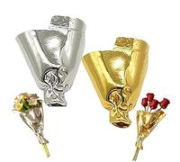 Wearable Flower Bouquet Clip, Flower Bouquet Brooch, Artful lower Vase Brooch, lower Holder ouquet , Diy Floral ouquet Brooches for Women (Silver+Gold)