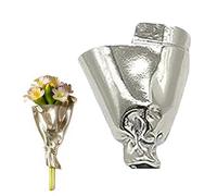 Wearable Flower Bouquet Clip, Flower Bouquet Brooch, Artful lower Vase Brooch, lower Holder ouquet , Diy Floral ouquet Brooches for Women (Silver)