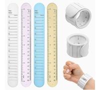 Wearable Notepad Wristbands, Wrist Notepad, Silicone Wristband Reminder Bracelet, Silicone Memo Wristbands, Reusable Wearable Writable Erasable Bracelet otepad Memo Watchband (4 Pcs)