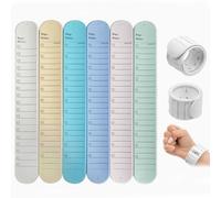 Wearable Notepad Wristbands, Wrist Notepad, Silicone Wristband Reminder Bracelet, Silicone Memo Wristbands, Reusable Wearable Writable Erasable Bracelet otepad Memo Watchband (6 Pcs)