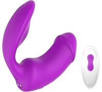 Wearable Vibrer Jouet Vǐbromasséur, Massagér pour la Stimulation du Clitóris et Point G,Deux Moteurs et Modes de Vibration, Vǐbratéur avec Télécommande Butterfly Vǐbromasséurs Vagǐnal Masséur U9