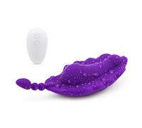 Wearable Vibrer Jouet Vǐbromasséur, Massagér pour la Stimulation du Clitóris et Point G,Deux Moteurs et Modes de Vibration, Vǐbratéur avec Télécommande Butterfly Vǐbromasséurs Vagǐnal Masséur J6
