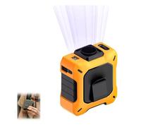 Wearable Waist Fan With Desktop Stand - Portable & Hand-Free, Suitable for Neck/Body/Desk Use, 100 Speeds, 8000 mAh Rechargeable, Ideal For Summer Travel, Camping & Hiking (Orange)