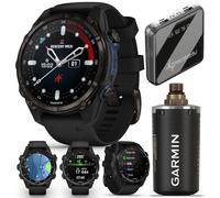 Wearable4U Garmin Descent Mk3i 010-02753-10 Émetteur-récepteur T2 43 mm avec ordinateur de plongée en titane + sangle extra longue | Jusqu'à 25 jours d'autonomie, écran AMOLED, montre intelligente GPS