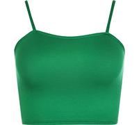 WearAll - Camisole Bralet Crop débardeur Top à Sangles - Jade - 36-38