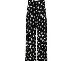 WearAll Femmes Plus Palazzo Évasée Pantalon Dames Crâne Bones Imprimer Large Jambe Pantalon Nouveau - Crâne Os - 52-54
