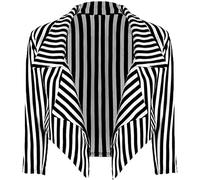 WearAll Femmes Plus Tondu Cascade Blazer Dames Rayé Imprimer Collier Ouvert - 44-54
