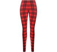 WearAll - Grande Taille Long Leggings à Carreaux - Pantalons - Femmes - Rouge - 44-46