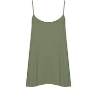 WearAll - Grande Taille Swing débardeur Top à lanières - Kaki - 44-46