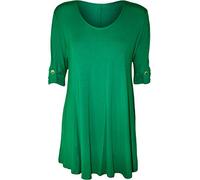 WearAll - Haut Flottant avec Une Encolure degagée et à Manches Longues - Hauts - Femmes - Jade - 50-52