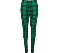 WearAll Legging long extensible pour femme Imprimé tartan Taille 40-54, Vert, 40-42
