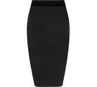 WearAll - Midi Jupe Crayon Moulant Elastiquée Uni avec Taille Haute - Jupes - Femme - Noir - 52-54