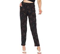 WearAll Pantalon intégral à imprimé floral pour femme, taille élastique 36 à 52, 44