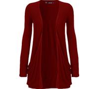 WearAll - "Pocket Cardigan à Manches Longues - Hauts - Femme - Prune - 36-38