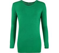 WearAll - T-Shirt Simple à Manches Longues - Hauts - Femmes - Jade - 48