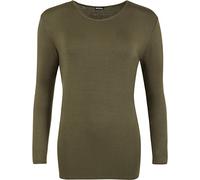 WearAll - T-Shirt Simple à Manches Longues - Hauts - Femmes - Kaki - 42