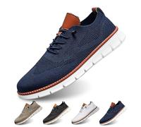 Wearbreeze Chaussures tendance pour homme Chaussures de marche décontractées Oxford urbaines ultra confortables, bleu, 44 EU