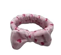 Weardear Bandeau en Flanelle pour Femme Pour les Soins du Visage et le Sportélastique Rose Modèle-I3 M