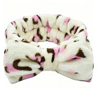 WEARDEAR Bandeau Maquillage Cheveux Femme Bandeau Spa pour le Lavage du Visage En polaire corail doux Beige M 17