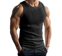 Weardear DéBardeur pour Hommes, Haut de Sport CôTelé, Chemises Musculation, Chemise Musculaire sans Manches, sous Les Aisselles, DéBardeur, Fonctionnelle, EntraîNement, éTé, sous-VêTement