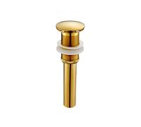 Weare Home Golden Finished Retro Design Pop Up Vanne de lavabo en acier inoxydable et laiton de qualité supérieure sans trop-plein