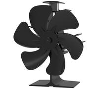 weareok Ventilateur de poêle - Ventilateur de cheminée - Ustensile de cheminée - Ventilateur pour poêle à bois - Poêle à granulés - Sans courant - Fonctionnement silencieux avec thermomètre -