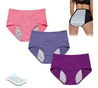 WearHush Ensemble de sous-vêtements étanches lavables et réutilisables pour femme de plus de 60 ans, 3 pièces-J, 5XL