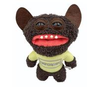(Wearing Brown)Porte-clés peluche de collection Fuggler avec fourrure courte douce pour enfants cadeau et décoration
