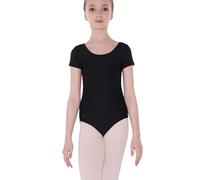 Wearmoi Pirouette Justaucorps en microfibre et élasthanne pour fille, noir, âge 8/10