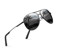 wearPro Lunettes de Soleil Homme Pilote Lunettes de Soleil Polarisées Pour Hommes et Femmes Protection Style Classique Lunettes Ultralégères Verres Anti-Reflets Conduite Pêche Sports Avec