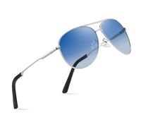 wearPro Lunettes de Soleil Homme Pilote Lunettes de Soleil Polarisées Pour Hommes et Femmes Protection Style Classique Lunettes Ultralégères Verres Anti-Reflets Conduite Pêche Sports Avec