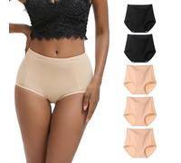 WEASIC Lot Culotte Femme Coton Taille Haute Slip Femme Coton Culottes Lot de Culotte Invisible Culottes, Shorties et Strings Grande Taille sans Couture sans Complexe (Pack of 5 - Multicolor 1, L)
