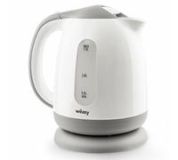 Wëasy Bouilloire électrique 1,7L Blanche SW6 Compacte, Pratique, Niveau d'eau visible, Ebullition Chauffage Rapide, Lavable, Témoin Lumineux, Socle connecteur 360°, Arrêt automatique