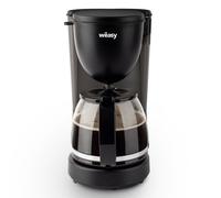 Wëasy Cafetière filtre KF24 / 1,25 L / Verseuse en verre / Fonction maintien au chaud et arrêt / Noir