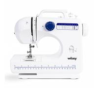 Wëasy Machine à Coudre Electronique 12 points SW45, Couture pour Débutant et Amateur, Portable, Multifonctions, Ajustable 2 vitesses, Manuelle ou à Pédale, Eclairage LED