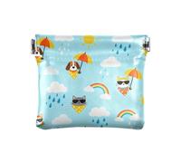 Weather and Pets Mini trousse de maquillage imperméable en cuir PU pour filles et femmes