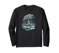Weather Geek & Proud Storm Chaser Meteorologist Design Manche Longue