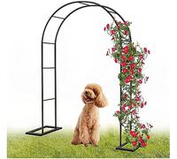 Weather Resistant Metal Garden Arch Trellis 1,4 m Wide Heavy Duty Rose Arches Wedding Archway Frame for Garden Entrances Decoration Arch Stand in White W1.4M x H2.3M
