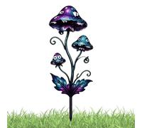 Weather Resistant Plant Stake, Gothic Carnivorous Art, Metal Mushroom Garde | Teeth, Sturdy Steel Product, Outdoor Furnishing with Dark Design, Lawn Flower Beds for balcony halloween