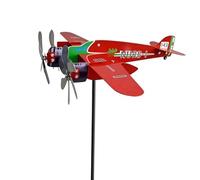 Weather Vane Decorative Vintage Airplane Design, Metal Airplane Wind Direction Indicator System, 12.6x11.81x30.12 inches Outdoor Windmill Style Display, Lawn Garden Walkway Terrace Courtyard Party Lan