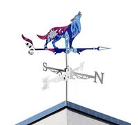 Weather Vane - Wolf Rooster Metal Wind Direction Indicator | 65x36cm