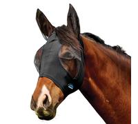 WeatherBeeta ComFiTec Deluxe Masque anti-mouches extensible avec oreilles Noir/noir Taille S
