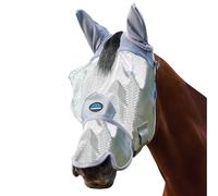 WeatherBeeta ComFiTec Hexi Shield Masque anti-mouches avec oreilles et nez Argenté Taille XL