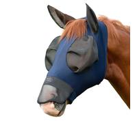 WeatherBeeta ComFiTec Protection anti-insectes avec oreilles et nez Bleu marine/noir Petit poney