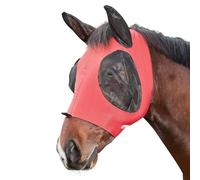 Weatherbeeta - Masque Anti-Mouches pour Chevaux avec Oreilles Deluxe (Petit Poney) (Rouge/Noir)