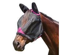 Weatherbeeta - Masque Anti-Mouches pour Chevaux COMFITEC Deluxe (Grand Cheval) (Noir/Violet)